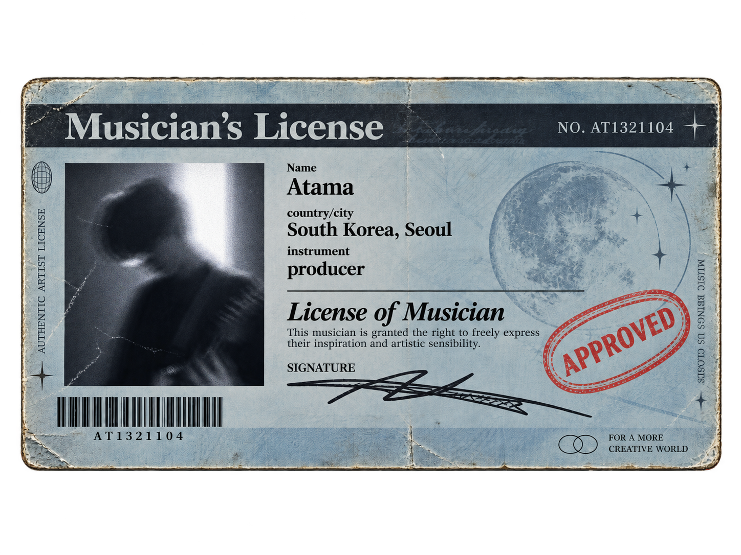 Atama — Musician's License, producer, South Korea